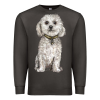 Smoke bichon frise dog Premium Sweatshirt - BarkalooDesign