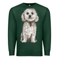 Sports Green bichon frise dog Premium Sweatshirt - BarkalooDesign