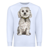 White bichon frise dog Premium Sweatshirt - BarkalooDesign