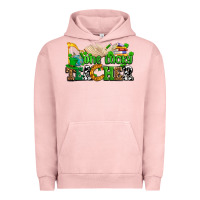 Pigment Salmon one lucky teacher Urban Hoodie - AdoDesignShop