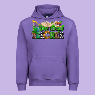 One Lucky Teacher Urban Hoodie Designed By Adodesignshop