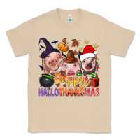 Mushroom Happy Hallothanksmas Pigs Classic Tee - NancyCooperArtShop