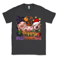 Smoke Happy Hallothanksmas Pigs Classic Tee - NancyCooperArtShop