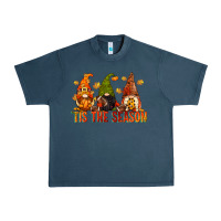 Midnight Navy tis the season gnomes Urban Heavy Tee - CowGirlArtShop