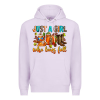 Lilac Just a girl who loves Fall Premium Hoodie - RanaPortraitStore