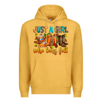 Mustard Just a girl who loves Fall Premium Hoodie - RanaPortraitStore