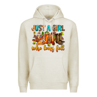 Just A Girl Who Loves Fall Premium Hoodie | Teevron