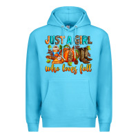 Ocean Blue Just a girl who loves Fall Premium Hoodie - RanaPortraitStore