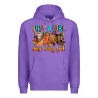 Purple Just a girl who loves Fall Premium Hoodie - RanaPortraitStore