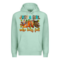 Seafoam Just a girl who loves Fall Premium Hoodie - RanaPortraitStore