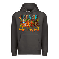 Smoke Just a girl who loves Fall Premium Hoodie - RanaPortraitStore