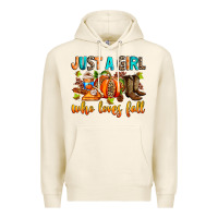 Tofu Just a girl who loves Fall Premium Hoodie - RanaPortraitStore