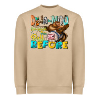 Mushroom Deja Moo I've Heard Tih Bull Before Heavyweight Sweatshirt - CowhideDigitalArt