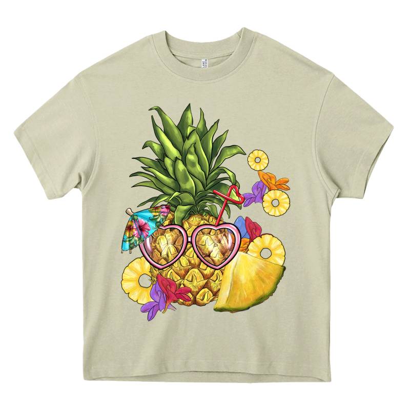 Pineapple Enjoying Heavy Core Tee by BarkalooDesign | Teevron