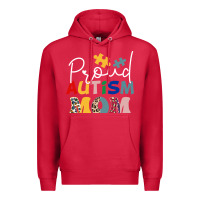 Cardinal Proud Autism Mom Leopard Pattern Design Autism Awa Premium Hoodie - CowhideDigitalArt