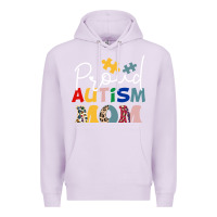 Lilac Proud Autism Mom Leopard Pattern Design Autism Awa Premium Hoodie - CowhideDigitalArt