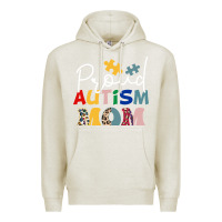 Oatmeal Heather Proud Autism Mom Leopard Pattern Design Autism Awa Premium Hoodie - CowhideDigitalArt