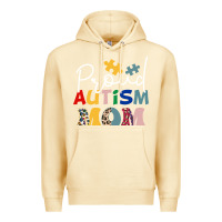 Pina Colada Proud Autism Mom Leopard Pattern Design Autism Awa Premium Hoodie - CowhideDigitalArt