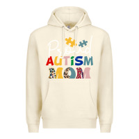 Sandshell Proud Autism Mom Leopard Pattern Design Autism Awa Premium Hoodie - CowhideDigitalArt