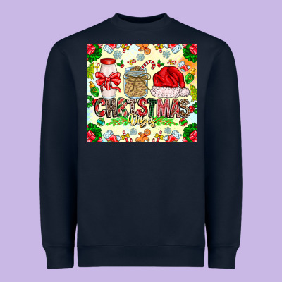 Christmas Vibes Heavyweight Sweatshirt Designed By Cowhidedigitalart