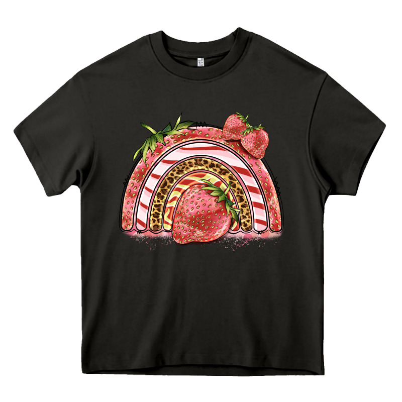 Strawberry Rainbow Heavy Core Tee by BarkalooDesign | Teevron