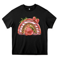 Black strawberry rainbow Heavy Core Tee - BarkalooDesign