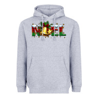 Heather Grey noel Christmas bells Heavyweight Hoodie - BarkalooDesign