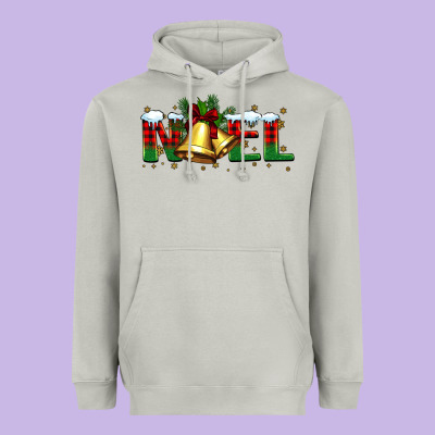 Noel Christmas Bells Heavyweight Hoodie Designed By Barkaloodesign