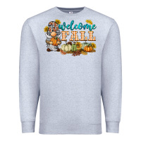 Heather Grey welcome fall gnome Premium Sweatshirt - BarkalooDesign