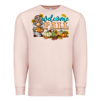Pale Pink welcome fall gnome Premium Sweatshirt - BarkalooDesign