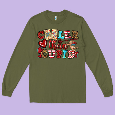 Cooler Than Cupid Long Sleeve Tee Designed By Oliviacreatesart