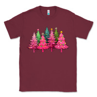 Burgundy christmas tress with lights Classic Tee - texasbilliewilder
