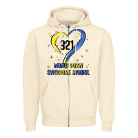 Sandshell world down syndrome symbol Zipper Hoodie - Artiststas