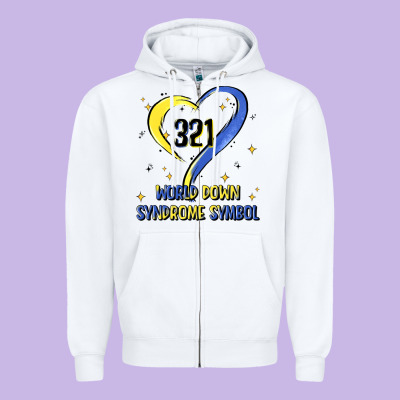 World Down Syndrome Symbol Zipper Hoodie Designed By Artiststas