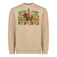 Mushroom Giddy Up Jingle Horse Pick Up Your Feet Heavyweight Sweatshirt - CowhideDigitalArt