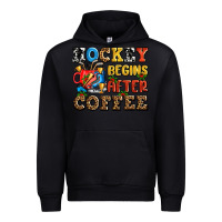 Black hockey begins after coffee ado Urban Hoodie - AdoDesignShop