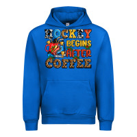 Cobalt hockey begins after coffee ado Urban Hoodie - AdoDesignShop