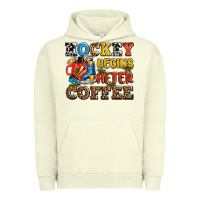 Pigment Pistachio hockey begins after coffee ado Urban Hoodie - AdoDesignShop