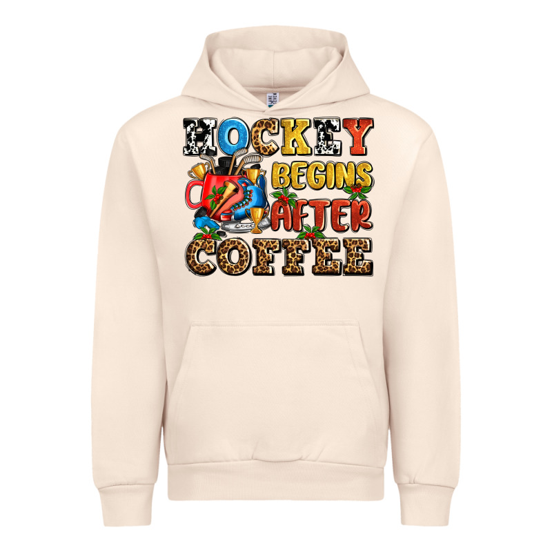 Hockey Begins After Coffee Ado Urban Hoodie by AdoDesignShop | Teevron
