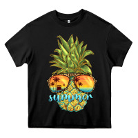 Black pineapple summer Heavy Core Tee - BarkalooDesign