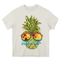 Cream pineapple summer Heavy Core Tee - BarkalooDesign