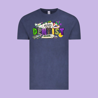Dentist Mardi Gras Vintage Tee Designed By Cowgirlartshop