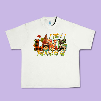 I Think I Love Fall Most Of All Urban Heavy Tee Designed By Cowgirlartshop