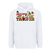 White merry teacher Heavyweight Hoodie - BarkalooDesign