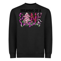 Black Dreaming Of A Pink Christmas Heavyweight Sweatshirt - CowhideDigitalArt