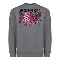Storm Dreaming Of A Pink Christmas Heavyweight Sweatshirt - CowhideDigitalArt