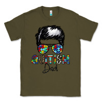 Army Green autism dad Classic Tee - CowhideDigitalArt