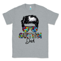 Heather Grey autism dad Classic Tee - CowhideDigitalArt