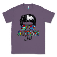 Lavender autism dad Classic Tee - CowhideDigitalArt