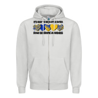 Dove Grey its okay to be little extra Zipper Hoodie - Artiststas